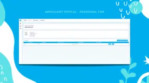 Applicant Portal – Personal Tab