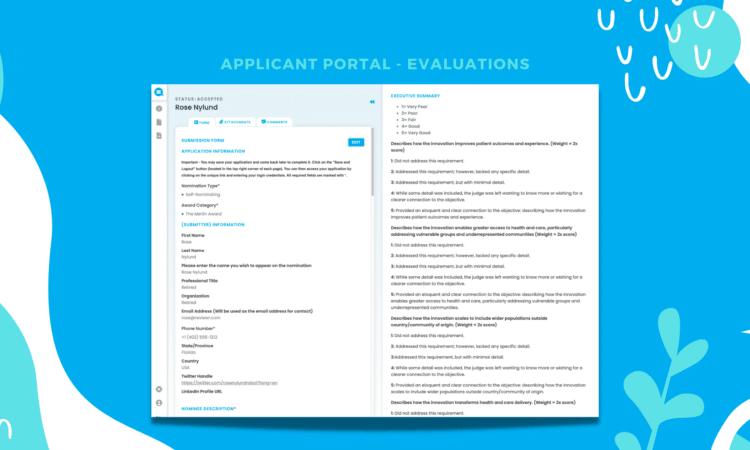 Applicant Portal – Evaluations