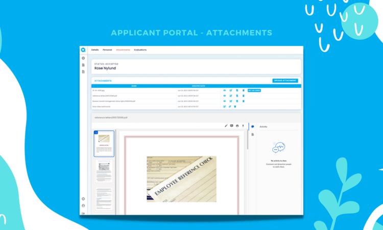 Applicant Portal – Attachments